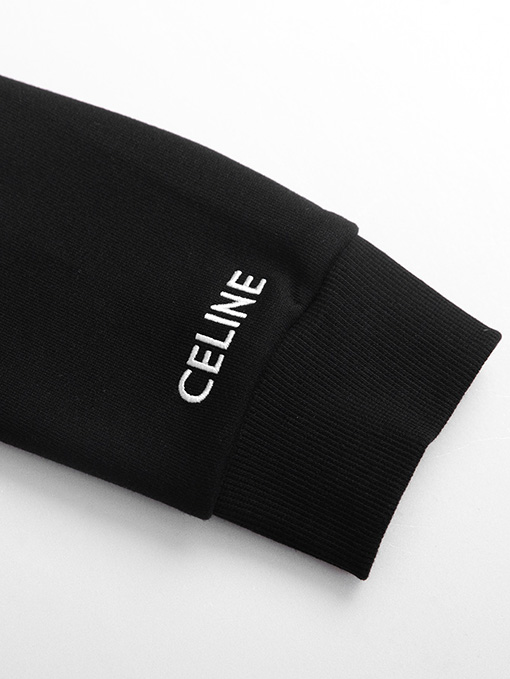 セリーヌ スウェットTシャツ スーパーコピー  CELINE 高密度刺繍のラウンドネックスウェット