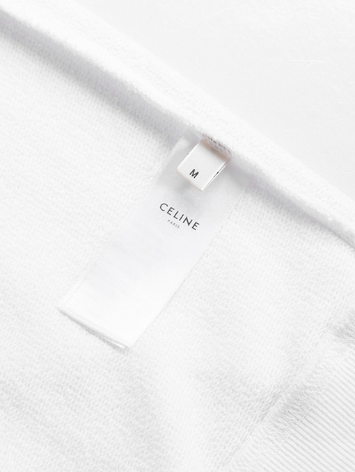 セリーヌ スウェットTシャツ スーパーコピー  CELINE 高密度刺繍のラウンドネックスウェット
