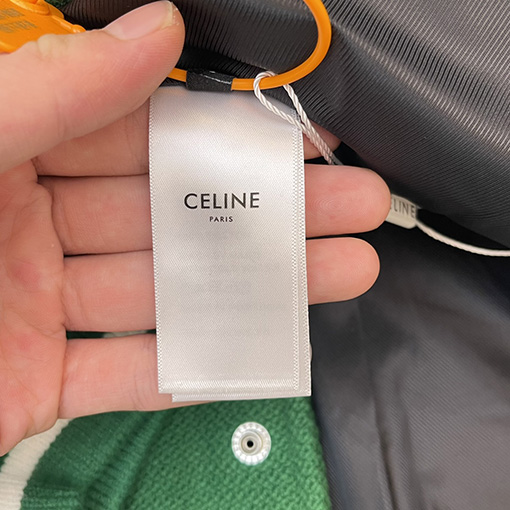 セリーヌ ジャケットアウターCELINEスーパーコピー クラシックなジャージとレザーのパッチワークジャケット
