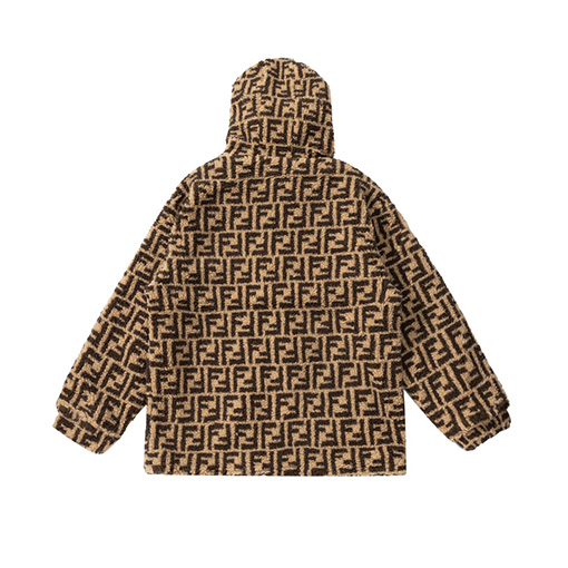 フェンディアウター スーパーコピー FENDI ロゴのジップアップジャケット
