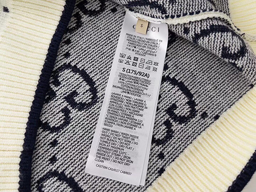 グッチセーター GUCCIスーパーコピー GGロゴフルプリントのウールセーター