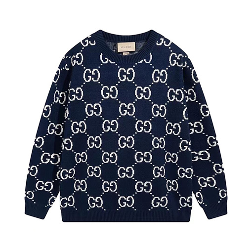 グッチセーター GUCCIスーパーコピー GGロゴフルプリントのウールセーター