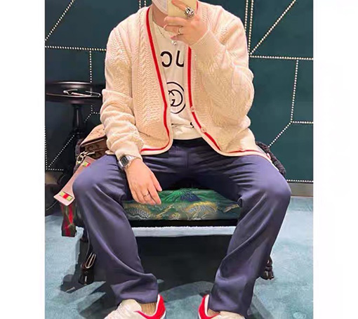 グッチニットカーディガン  GUCCIスーパーコピー 編み上げのコットンホールセーターカーディガン