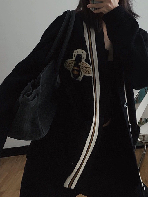 グッチニットカーディガン  GUCCIスーパーコピー bee cardigan ビー カーディガン ニット ジャケット