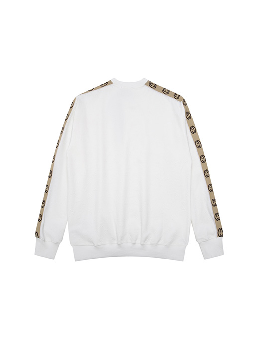 グッチ スウェットTシャツ  GUCCIスーパーコピー 袖のロゴデザインが特徴の長袖ラウンドネックスウェット