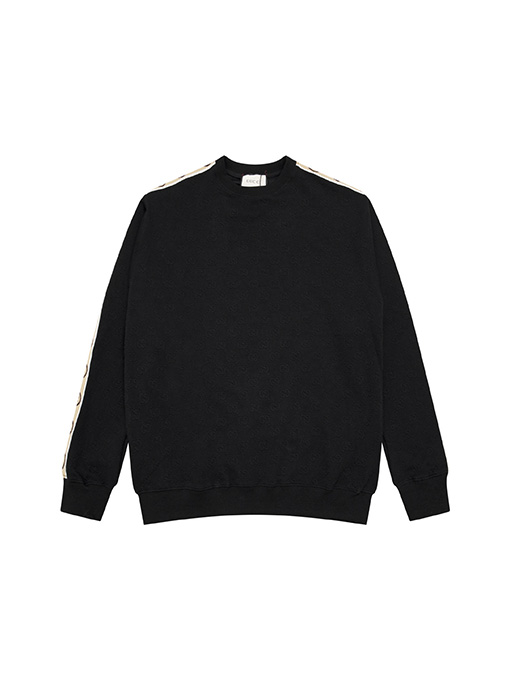 グッチ スウェットTシャツ  GUCCIスーパーコピー 袖のロゴデザインが特徴の長袖ラウンドネックスウェット