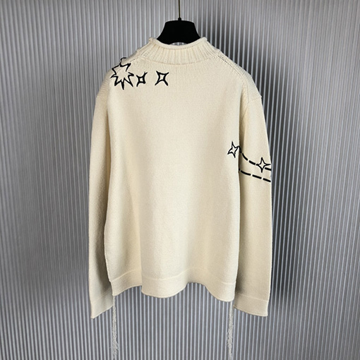 ディオール ニットセーター スーパーコピー DIOR 刺繍星座と五角星のハイネックセーター