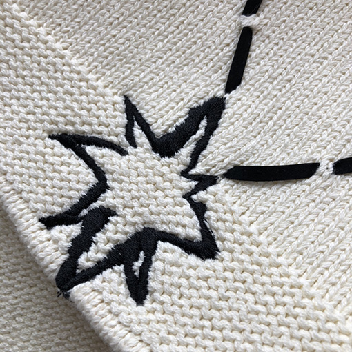 ディオール ニットセーター スーパーコピー DIOR 刺繍星座と五角星のハイネックセーター