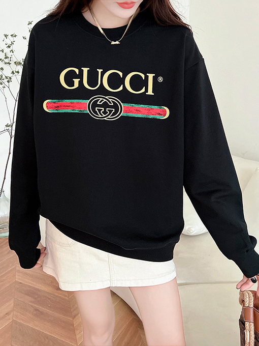 グッチ スウェット Tシャツ クラシックなGUCCI入りラウンドネックスウェット