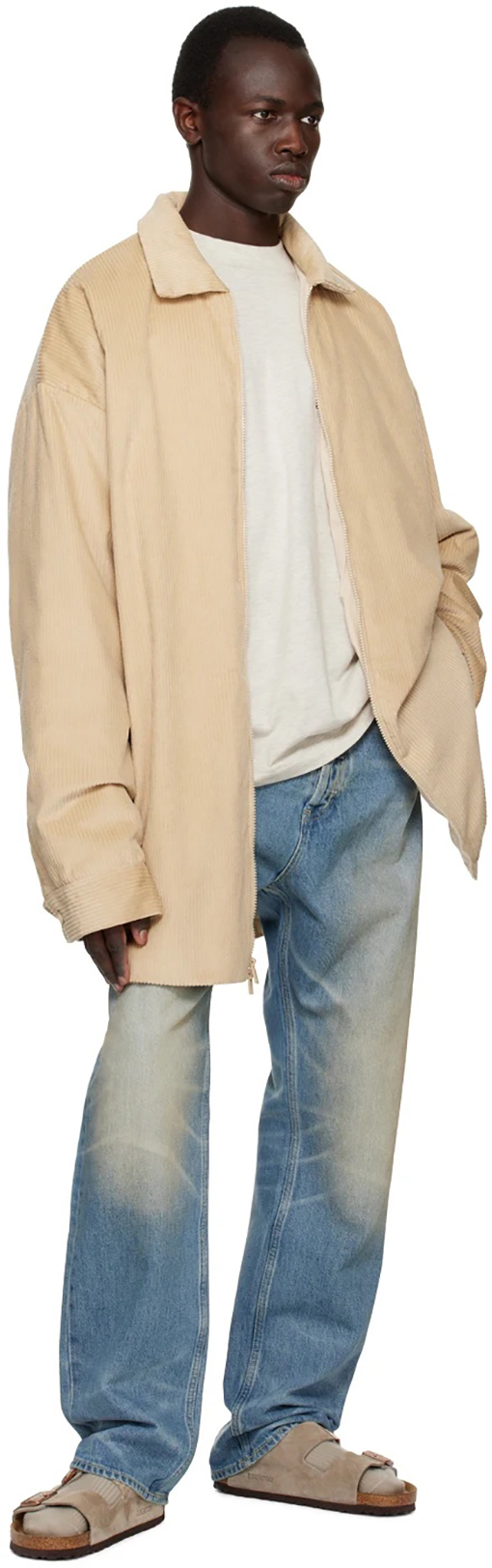 フィアオブゴッド ジャケット スーパーコピー FEAR OF GOD ミディアム丈のコーデュロイ中綿ジャケット
