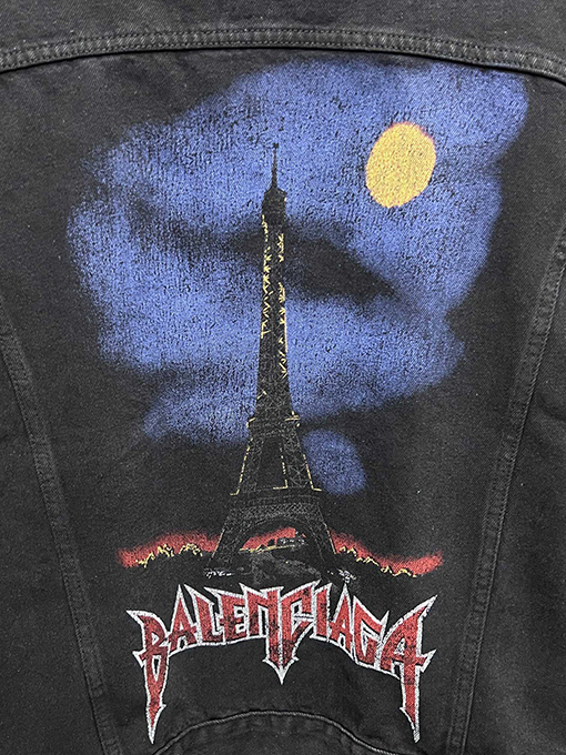 バレンシアガ デニム ジャケット BALENCIAGAスーパーコピー 鉄塔のカッコいいロゴ