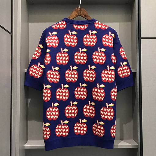 ✦レディース シリーズ✦ グッチ ニット セーター GUCCIりんご柄のコットンウール セーター