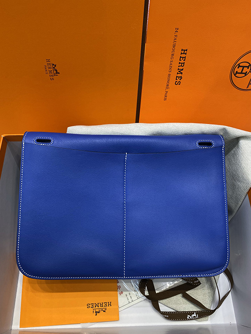 エルメスコピー Halzan 28cmフラップバッグ 柔らかい羊革の内側と外側の豪華なスイフトレザー トートバッグ