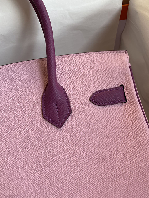 エルメスコピー 金と銀のワックス糸 Birkin 30cm 牛皮 トートバッグ