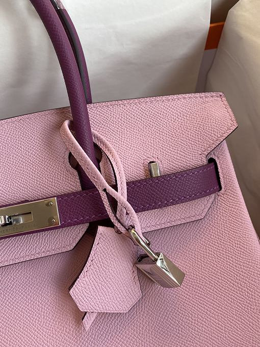 エルメスコピー 金と銀のワックス糸 Birkin 30cm 牛皮 トートバッグ