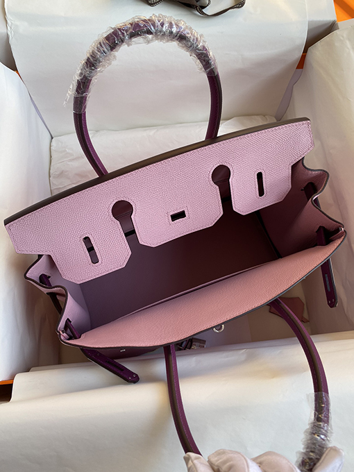 エルメスコピー 金と銀のワックス糸 Birkin 30cm 牛皮 トートバッグ