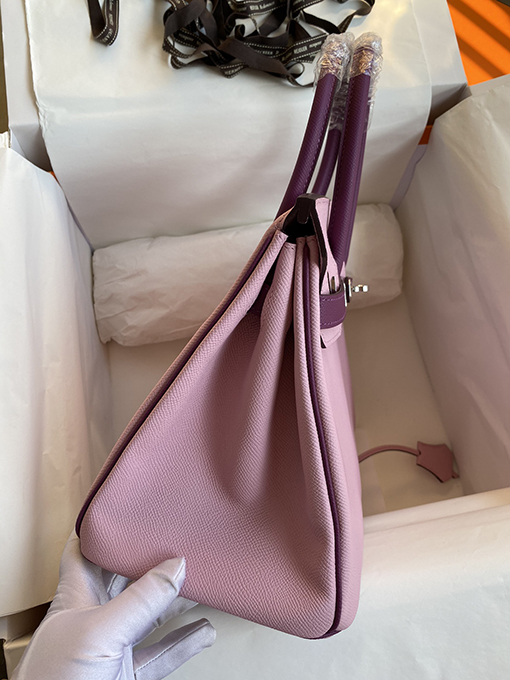 エルメスコピー 金と銀のワックス糸 Birkin 30cm 牛皮 トートバッグ
