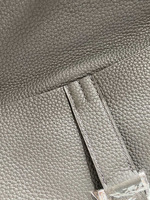 エルメスコピー インテリアは柔らかい羊皮革 外側は輸入トーゴ革 純黒を選んだ 28cm トートバッグ