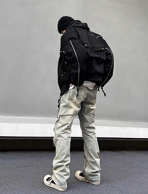 バレンシアガ デニムパンツ BALENCIAGA スーパーコピー ファスナー付きデニムパンツ スタイリッシュなデイリーウェア