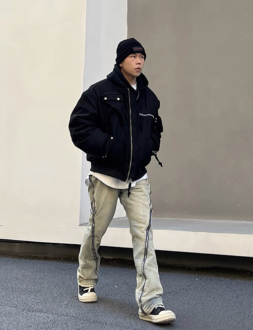 バレンシアガ デニムパンツ BALENCIAGA スーパーコピー ファスナー付きデニムパンツ スタイリッシュなデイリーウェア