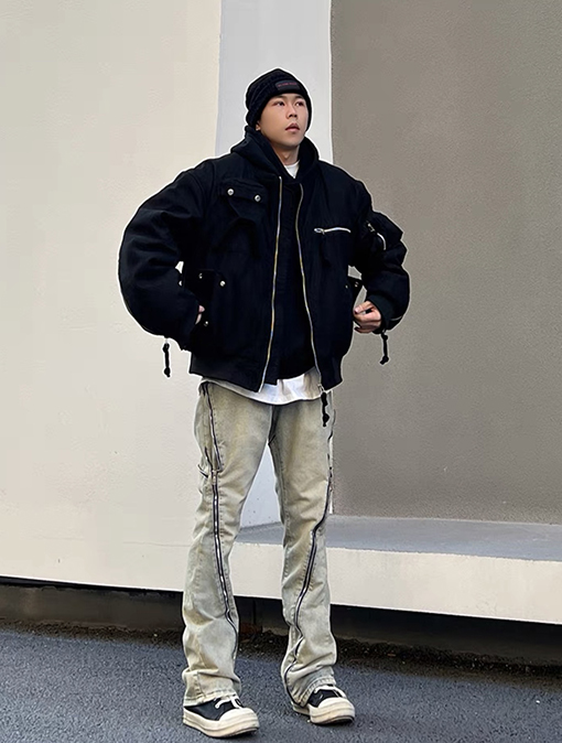 バレンシアガ デニムパンツ BALENCIAGA スーパーコピー ファスナー付きデニムパンツ スタイリッシュなデイリーウェア