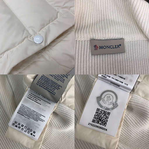 モンクレール  ダウンジャケットMONCLER   ニットとダウンのコンビネーション - 豪華で洗練されたアウターウェア