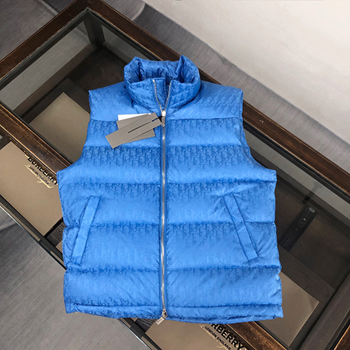 ディオールダウンベスト スーパーコピー  DIORフルプリントのダウンベスト 香港正規店での購入と1:1の精密な再現