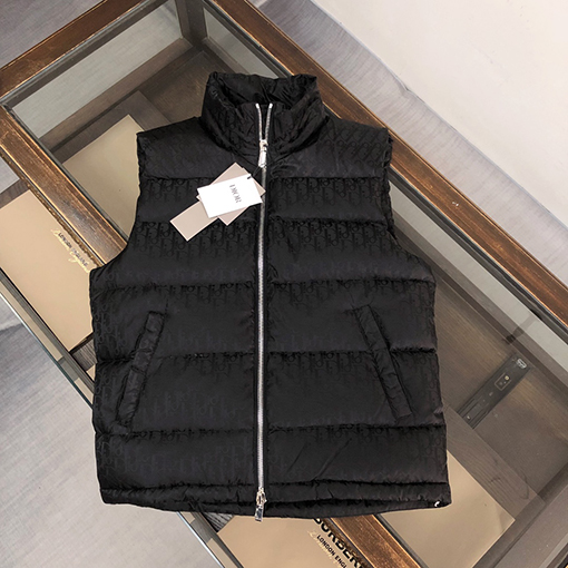 ディオールダウンベスト スーパーコピー  DIORフルプリントのダウンベスト 香港正規店での購入と1:1の精密な再現