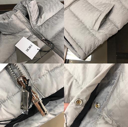 ディオールダウンベスト スーパーコピー  DIORフルプリントのダウンベスト 香港正規店での購入と1:1の精密な再現