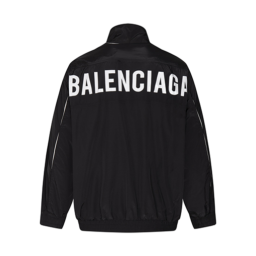 バレンシアガ ジャケット アウター BALENCIAGA  ロゴプリント入りウィンドブレーカー、ゆったりとしたデザイン