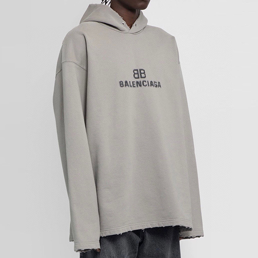 バレンシアガ パーカースーパーコピーBALENCIAGA  モザイクプリント裏起毛ルーズフィットフリーススウェット