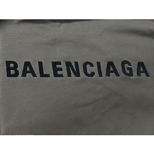バレンシアガスウェットTシャツ ベーシックな前後BALENCIAGA 刺繍入りルーズフィットラウンドネックスウェット