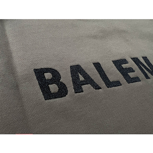 バレンシアガスウェットTシャツ ベーシックな前後BALENCIAGA 刺繍入りルーズフィットラウンドネックスウェット