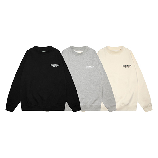 フィアオブゴッド スウェットTシャツ ESSENTIALSプリント 裏起毛