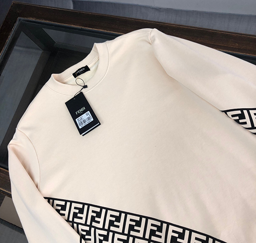 フェンディ スウェットTシャツ FENDI 秋冬用長袖ラウンドネックスウェット