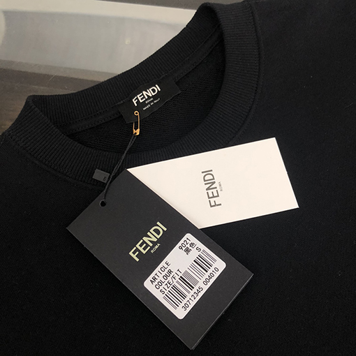 フェンディ スウェットTシャツ FENDI 秋冬用長袖ラウンドネックスウェット