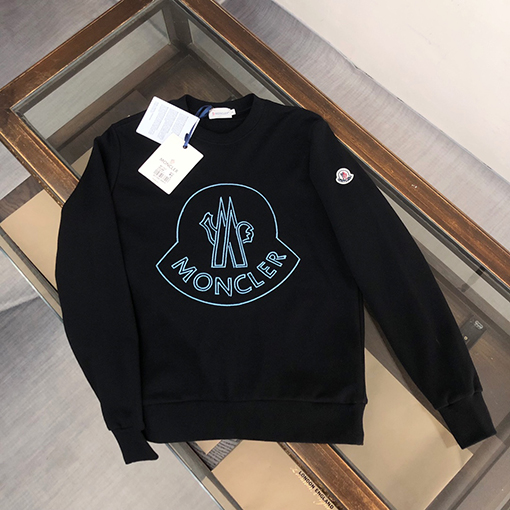 モンクレール スウェット Tシャツスーパーコピー MONCLER 大きなロゴ刺繍のラウンドネックスウェット