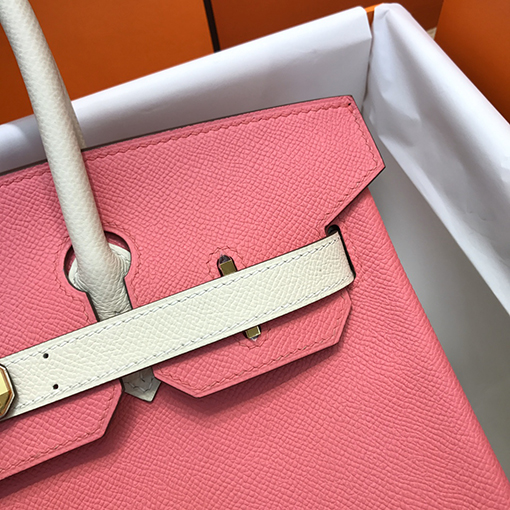 エルメス バーキン 30 コピー全て手縫い 口紅パウダーとミルクセーキプラチナバックル 新作 Birkin 30cm トートバッグ