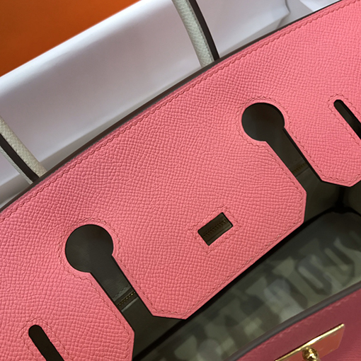 エルメス バーキン 30 コピー全て手縫い 口紅パウダーとミルクセーキプラチナバックル 新作 Birkin 30cm トートバッグ