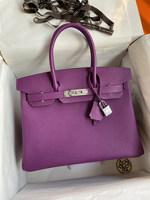 エルメス バーキン 30 スーパーコピー  エプソムバッグ優れた品質 高級感  Birkin 30 cmアネモネパープルエプソムレザーバッグ