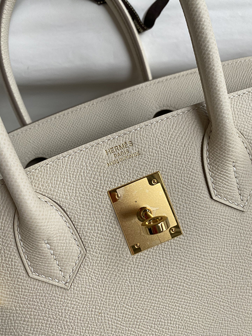 エルメス バーキン 30 コピー Birkin 30 cm ミルクセーキプラチナバックル 手縫い 人気 バッグ
