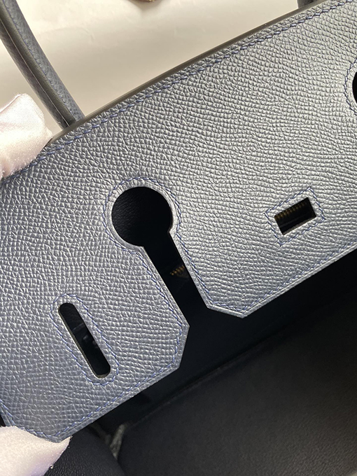 エルメス バーキン 30 スーパーコピー HERMES 全て手縫い ミッドナイトブルー 金のボタン バッグ