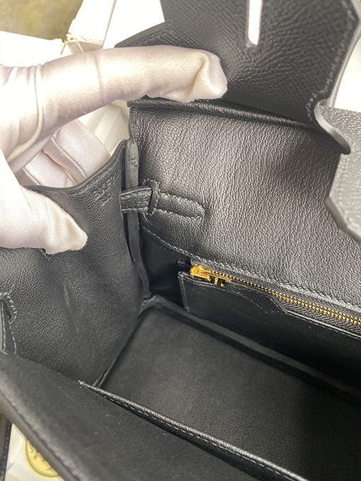 エルメス バーキン  25 コピー Birkin 25 cm輸入エプソムレザー  黒と金のバックルのファッションの選択  バッグ