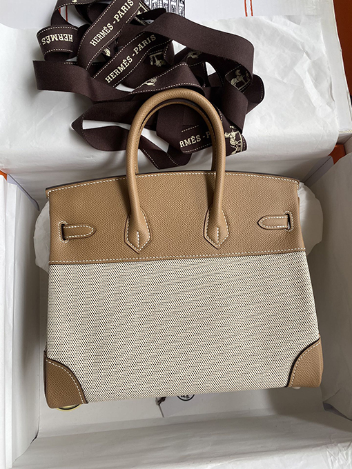 エルメス バーキン 25 コピー Birkin 25 cm輸入エプソムパッチワーク生地 ゴールドバックルの贅沢な選択HERMES バッグ