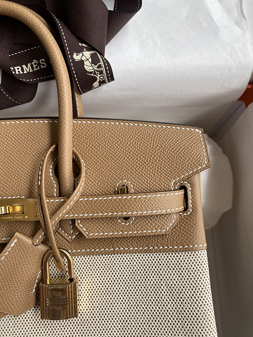 エルメス バーキン 25 コピー Birkin 25 cm輸入エプソムパッチワーク生地 ゴールドバックルの贅沢な選択HERMES バッグ