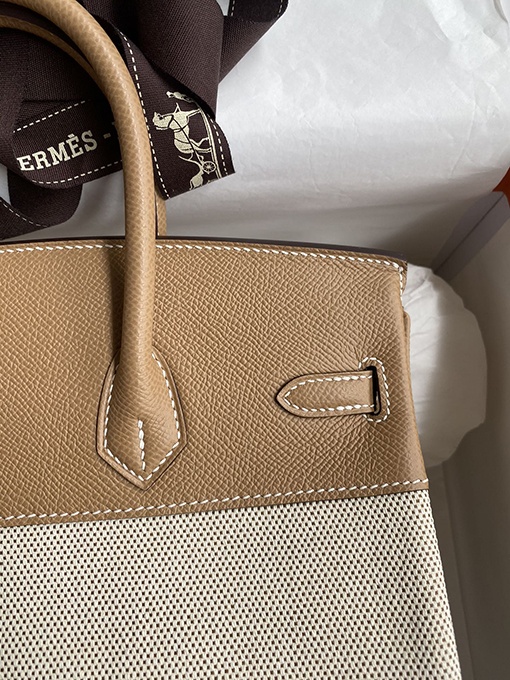 エルメス バーキン 25 コピー Birkin 25 cm輸入エプソムパッチワーク生地 ゴールドバックルの贅沢な選択HERMES バッグ