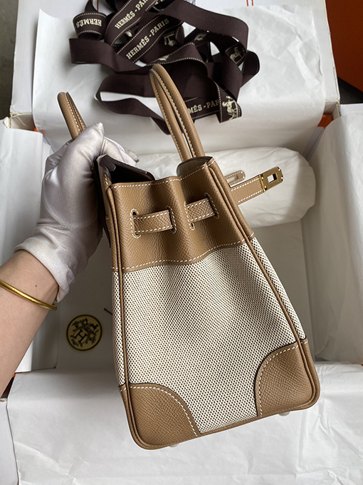 エルメス バーキン 25 コピー Birkin 25 cm輸入エプソムパッチワーク生地 ゴールドバックルの贅沢な選択HERMES バッグ