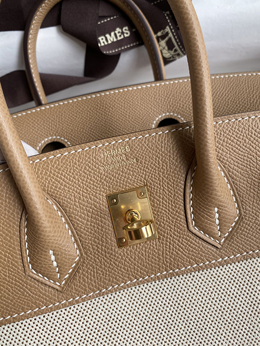 エルメス バーキン 25 コピー Birkin 25 cm輸入エプソムパッチワーク生地 ゴールドバックルの贅沢な選択HERMES バッグ