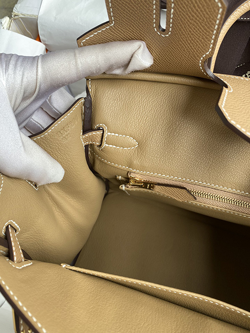エルメス バーキン  25 コピー Birkin 25 cm輸入エプソムパッチワーク生地 ゴールドバックルの贅沢な選択HERMES バッグ