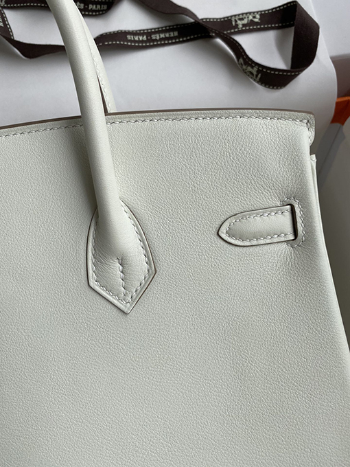 エルメス バーキン  25 コピー レアエルメスBirkin 25 cm手作りスイフトレザー氷河プラチナバックル手縫い高級ハンドバッグ